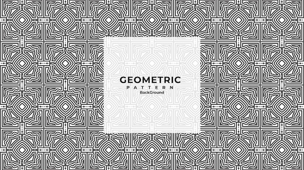 Vector abstract geometric seamless shape linear pattern background