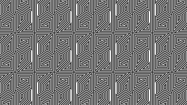 Abstract Geometric seamless unique lines pattern