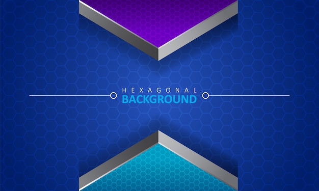 Vector abstract geometric shape hexagonal background