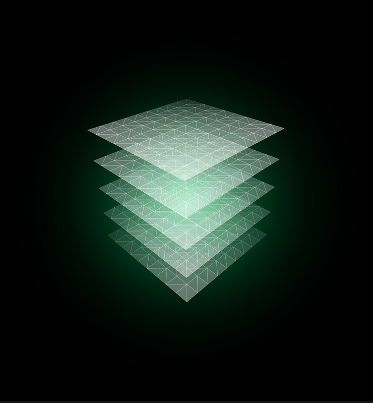 Vector abstract geometric shape illustration. internet database illustration.