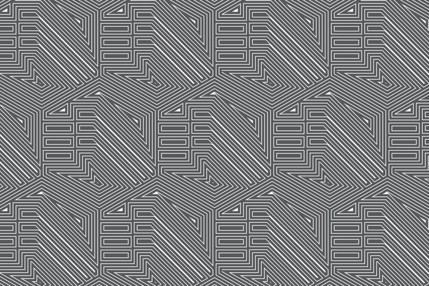 抽象的な幾何学的形状の線のシームレス パターン