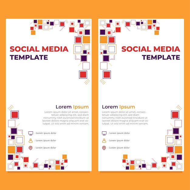 abstract geometric shape social media story template design