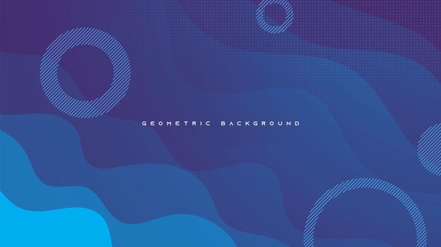 Vector abstract geometric shape wavy background blue gradient design vector