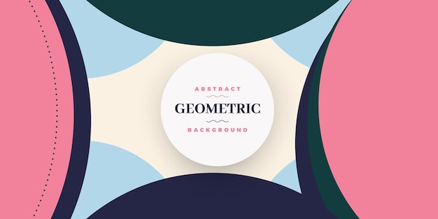 Абстрактные геометрические фигуры красочный современный баннер фон