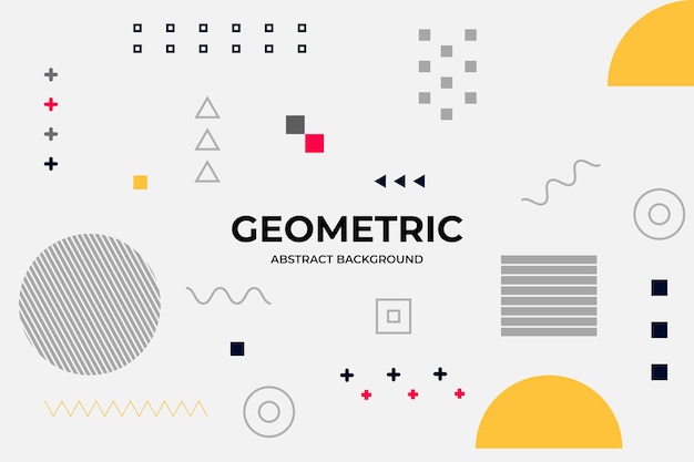 Abstract geometric shapes of colorful modern