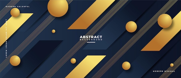 Abstract geometric shapes composition banner