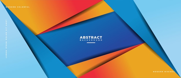 Abstract geometric shapes composition banner