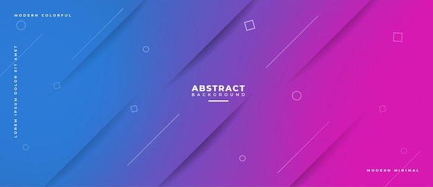 Abstract geometric shapes composition banner