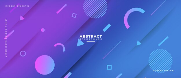 Abstract geometric shapes composition banner