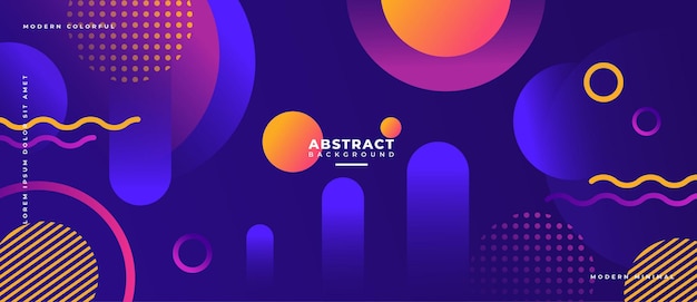 Abstract geometric shapes composition banner