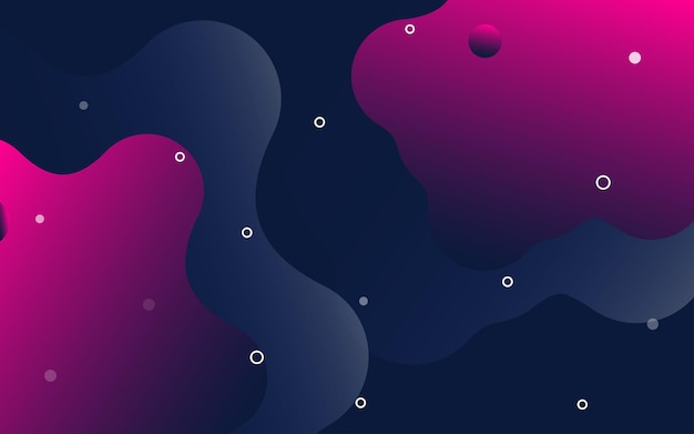 Vector abstract geometric shapes fluid gradient elements background