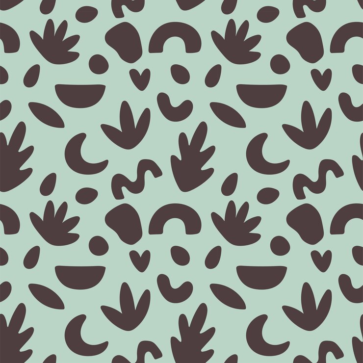 Vector abstract geometric shapes seamless pattern. modern contemporary hand drawn vector for minimal print
