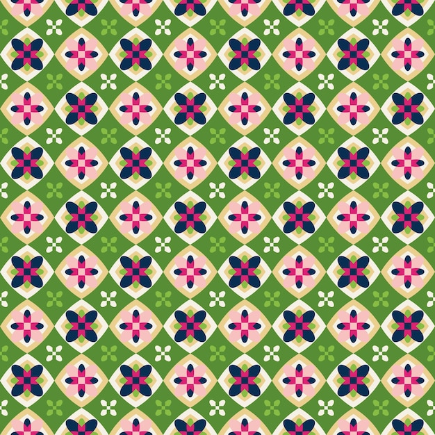 抽象的な幾何学的形状のシームレスなベクトル パターン 催眠サイケデリックなレトロな正方形 Azulejos