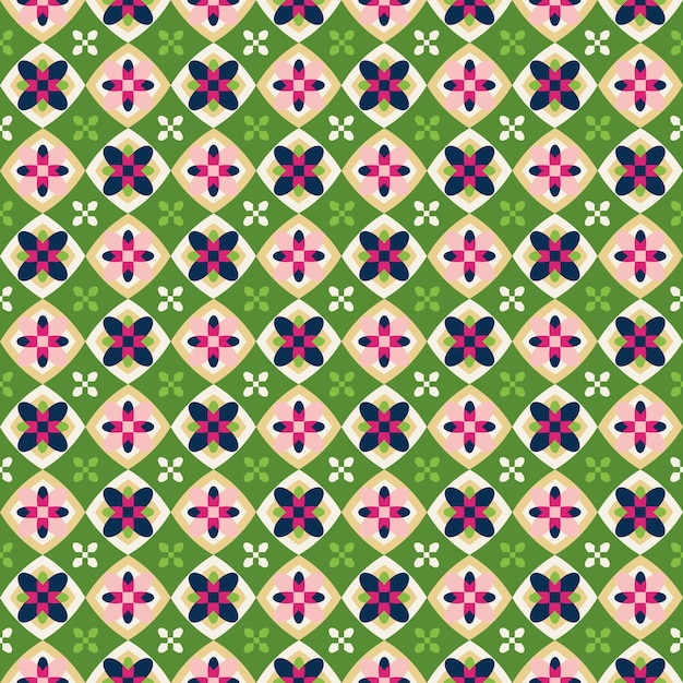 抽象的な幾何学的形状のシームレスなベクトル パターン 催眠サイケデリックなレトロな正方形 Azulejos