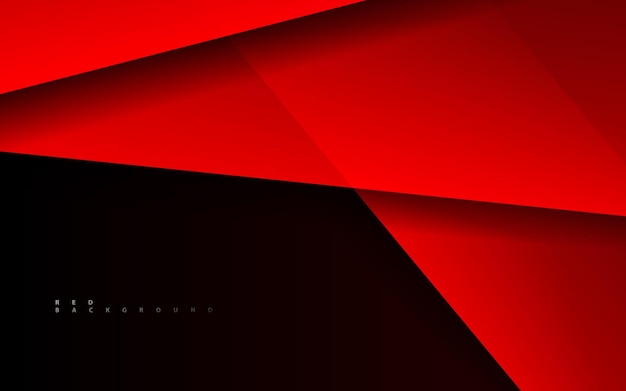 Abstract geometric style shape red background vector