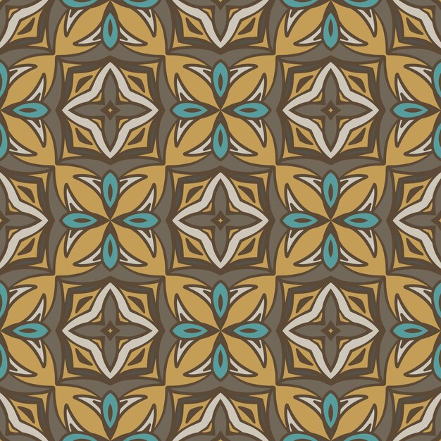 Abstract geometric tiles bohemian ethnic seamless pattern ornamental.