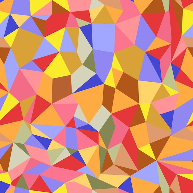 Abstract geometric triangle colorful background. Seamless repeating pattern.