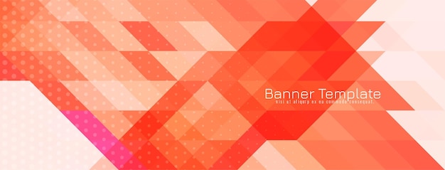 abstract geometric triangular mosaic pattern banner design