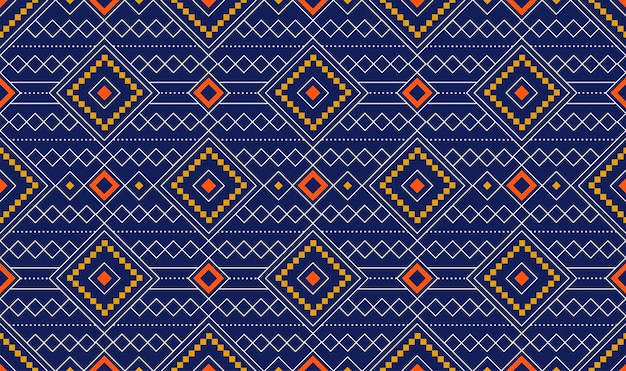 Abstract geometric tribal ethnic ikat folklore diamonds oriental seamless pattern traditional design for backgroundcarpetwallpaperclothingfabricwrappingprintbatikfolkknit vector illustration