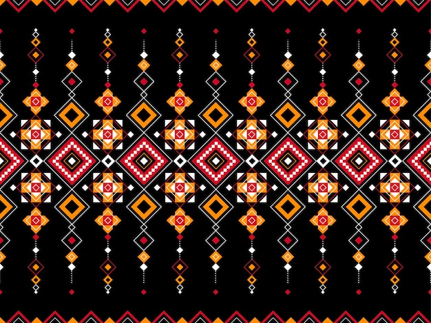 Astratto geometrico tribale etnico ikat folklore diamanti orientale modello senza cuciture design tradizionale per sfondotappetocarta da paratiabbigliamentotessutoinvolucrostampabatikfolkknit illustrazione vettoriale