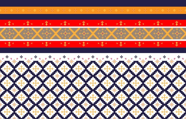 Abstract geometric and tribal patterns Usage design local fabric patterns geometric Vector