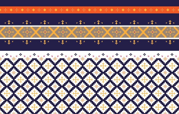 Abstract geometric and tribal patterns Usage design local fabric patterns geometric Vector