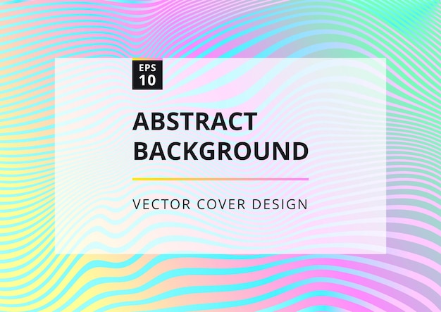 Abstract geometric wavy background with holographic gradient