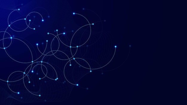 抽象的な幾何学 円<unk>と波の流れの背景 グローバルネットワーク接続コンセプト