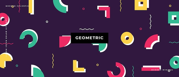 Geometrico astratto con forme astratte di elementi diversi.