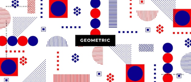 Geometrico astratto con forme astratte di elementi diversi.