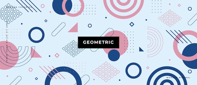 Abstract geometric with different shapes background.