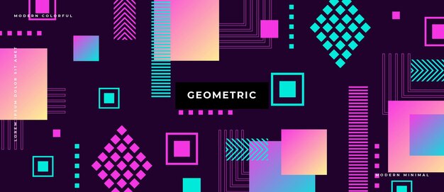 Abstract Geometric with different shapes background. 