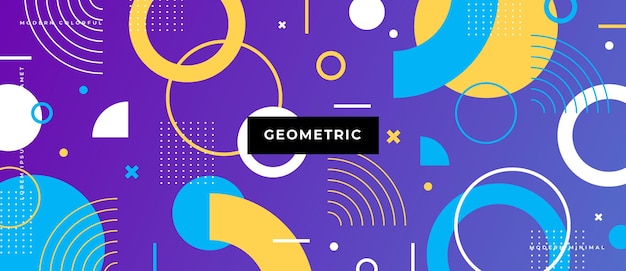 Abstract geometric with different shapes background.