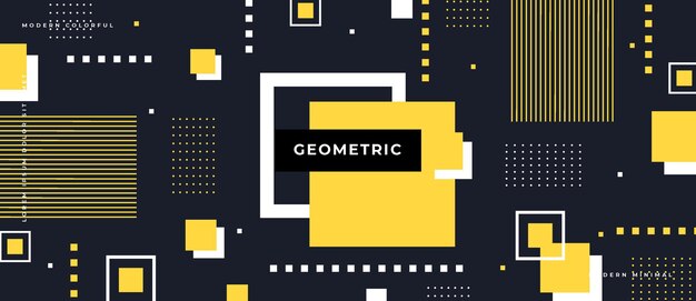 Abstract Geometric with different shapes background. 