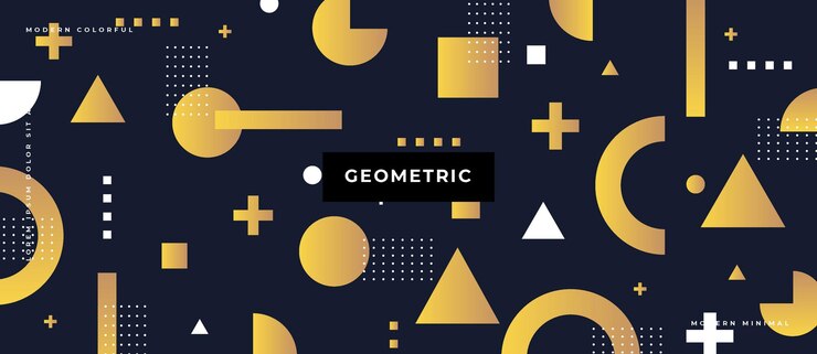Vector さまざまな形の背景を持つ抽象的な幾何学。