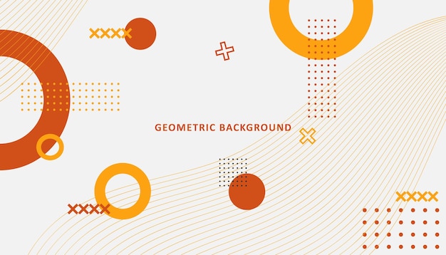 Vector abstract geometric with waving background