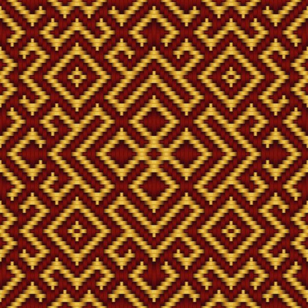 abstract geometric woven seamless pattern