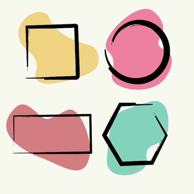 Vector abstract geometrical frames