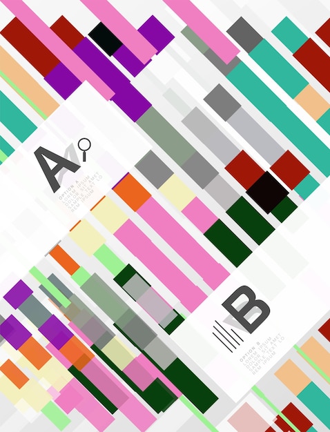 Abstract geometrical texture with infographic options Vector template background for print workflow layout diagram number options or web design banner