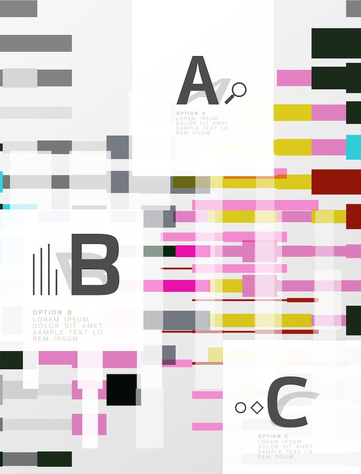 Vector abstract geometrical texture with infographic options vector template background for print workflow layout diagram number options or web design banner