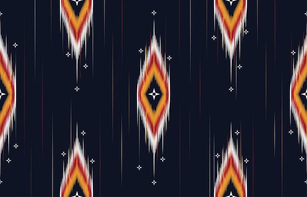 Abstract geometrisch etnisch ikat naadloos patroon traditioneel