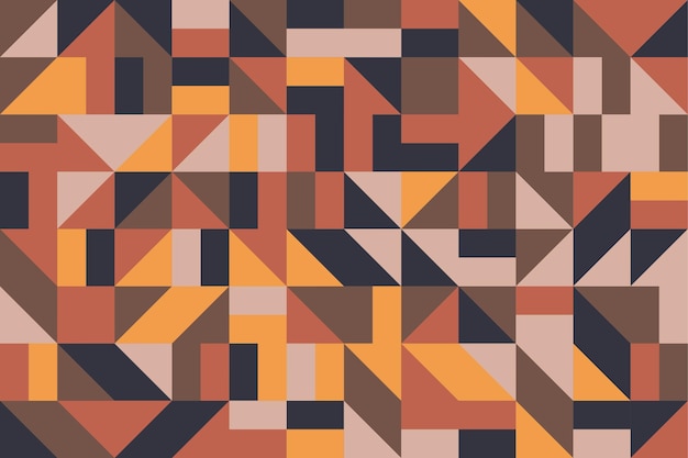 Abstract geometrisch mozaïek naadloos patroon met driehoeksvormen