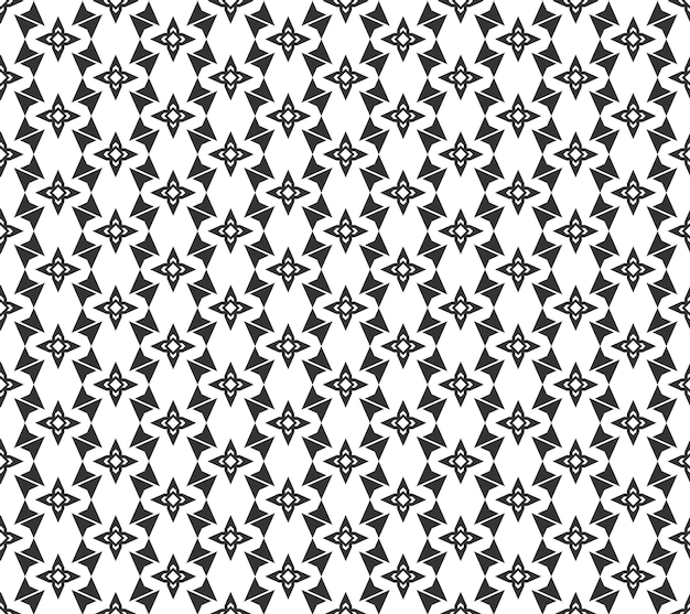 Abstract geometrisch naadloos patroon Herhalende geometrische zwart-witte textuur