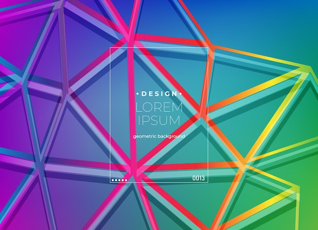 Abstract geometrisch ontwerp met kleurrijke gradiënt achtergrond