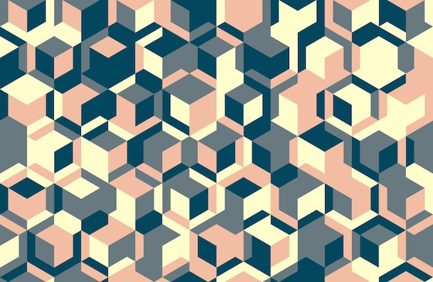 Abstract geometrisch ontwerp met naadloze vormen en mozaïektextuur Ideaal voor achtergronden, posters en trendy textielprints met een moderne flair