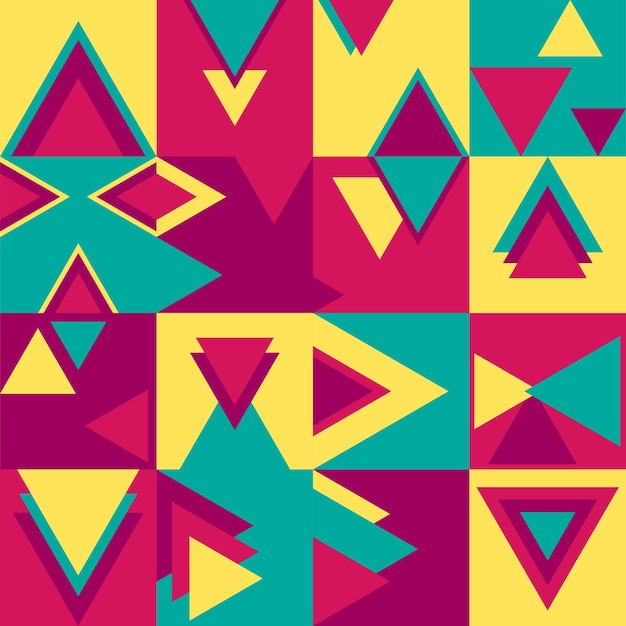 Abstract geometrisch patroon met eenvoudige vormen en figuren