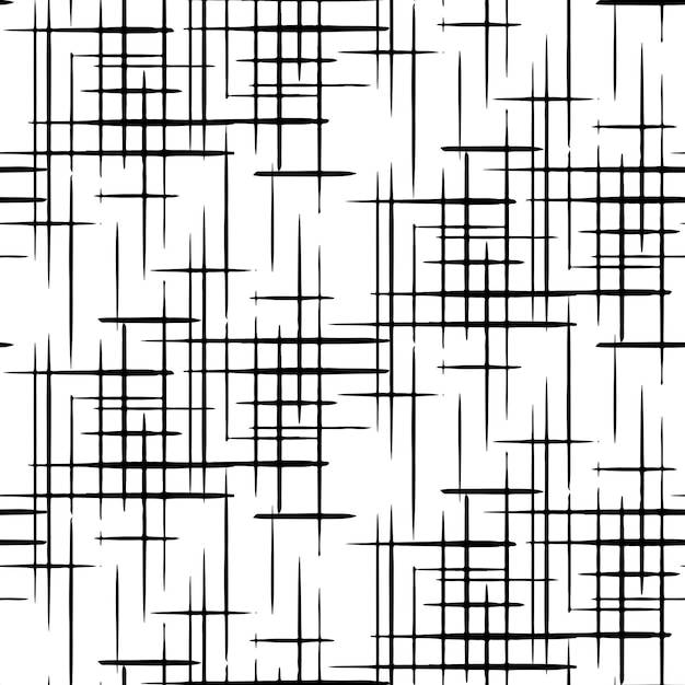 Abstract geometrisch patroon met strepenontwerp Naadloze vectorachtergrond Handgeschilderde naadloze geometrische vormen patroon vectorachtergrond