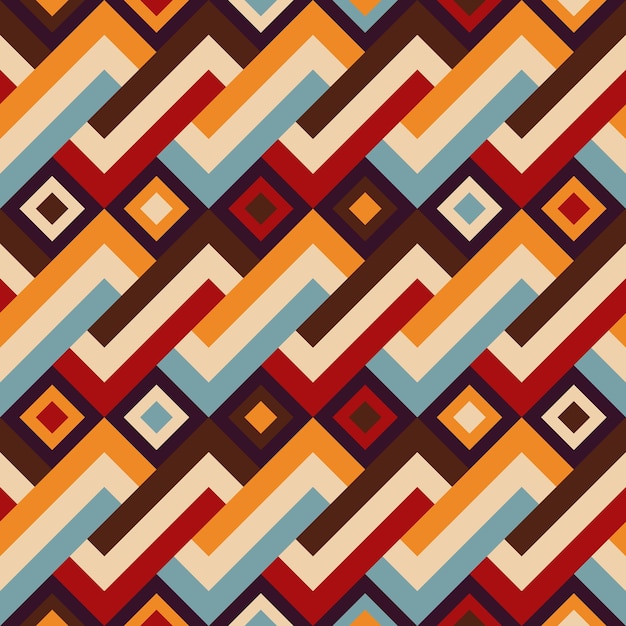 Abstract geometrisch retro zigzagpatroon