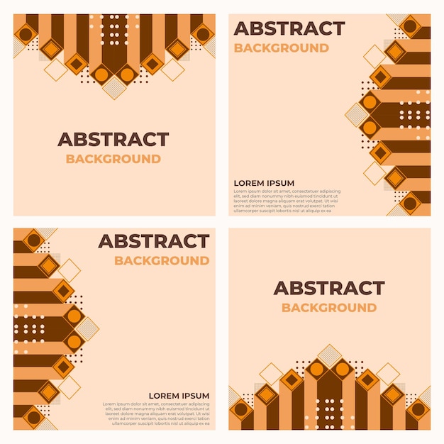 Abstract geometrisch social media postsjabloonontwerp