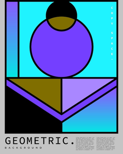 Abstract geometrische achtergrond sjabloon kopieer ruimte vierkante driehoek en cirkel vormen